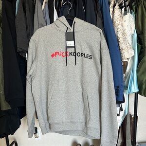 The Kooples Gray Hoodie with Black and Red Accents New NWT